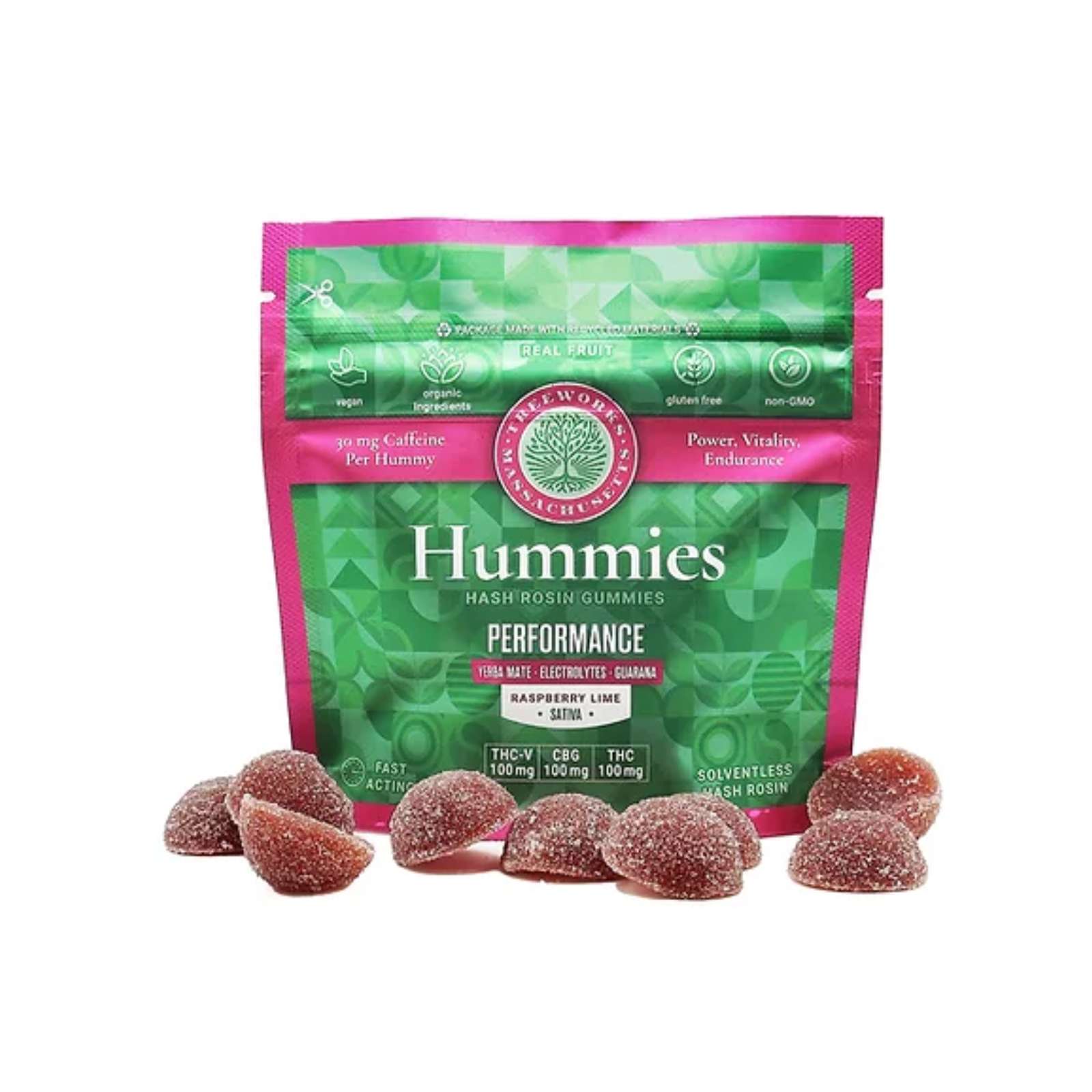 Raspberry Lime *Performance* Hash Rosin Gummies | Hummies by Treeworks