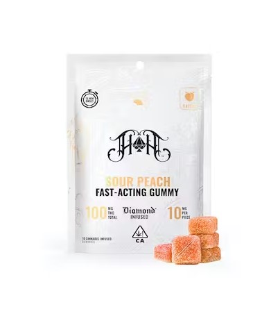 [Heavy Hitters] Fast Acting Gummies - 100mg - Sour Peach (S)
