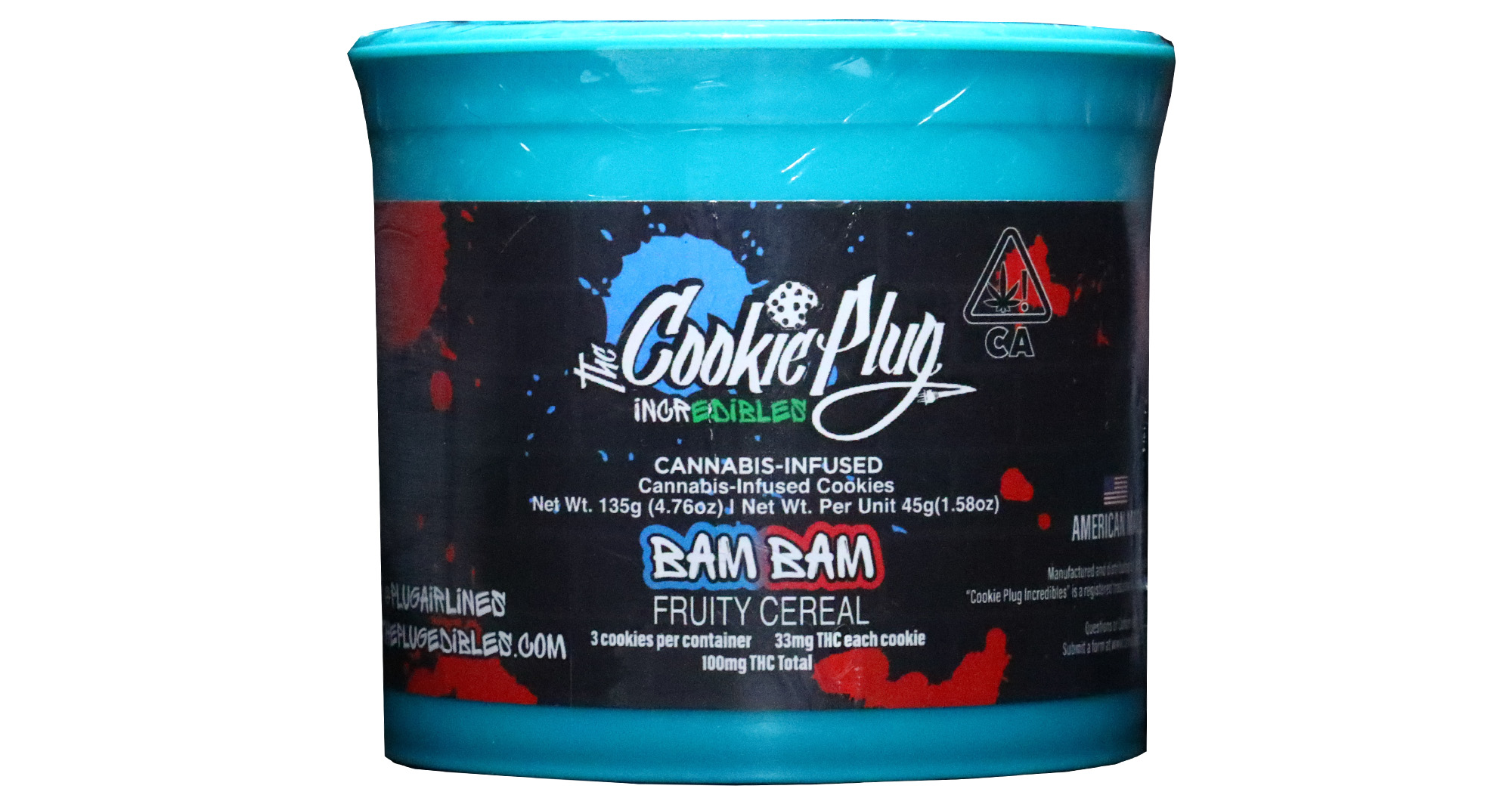 The Cookie Plug Incredibles Bam Bam Fruity Cereal Cookies 100mg