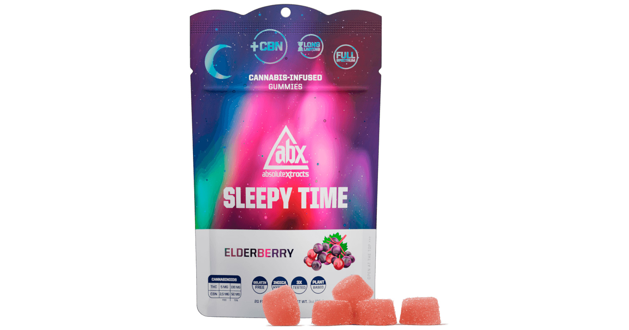 Mission Valley ABX Elderberry Sleepy Time Solventless + CBN Gummies