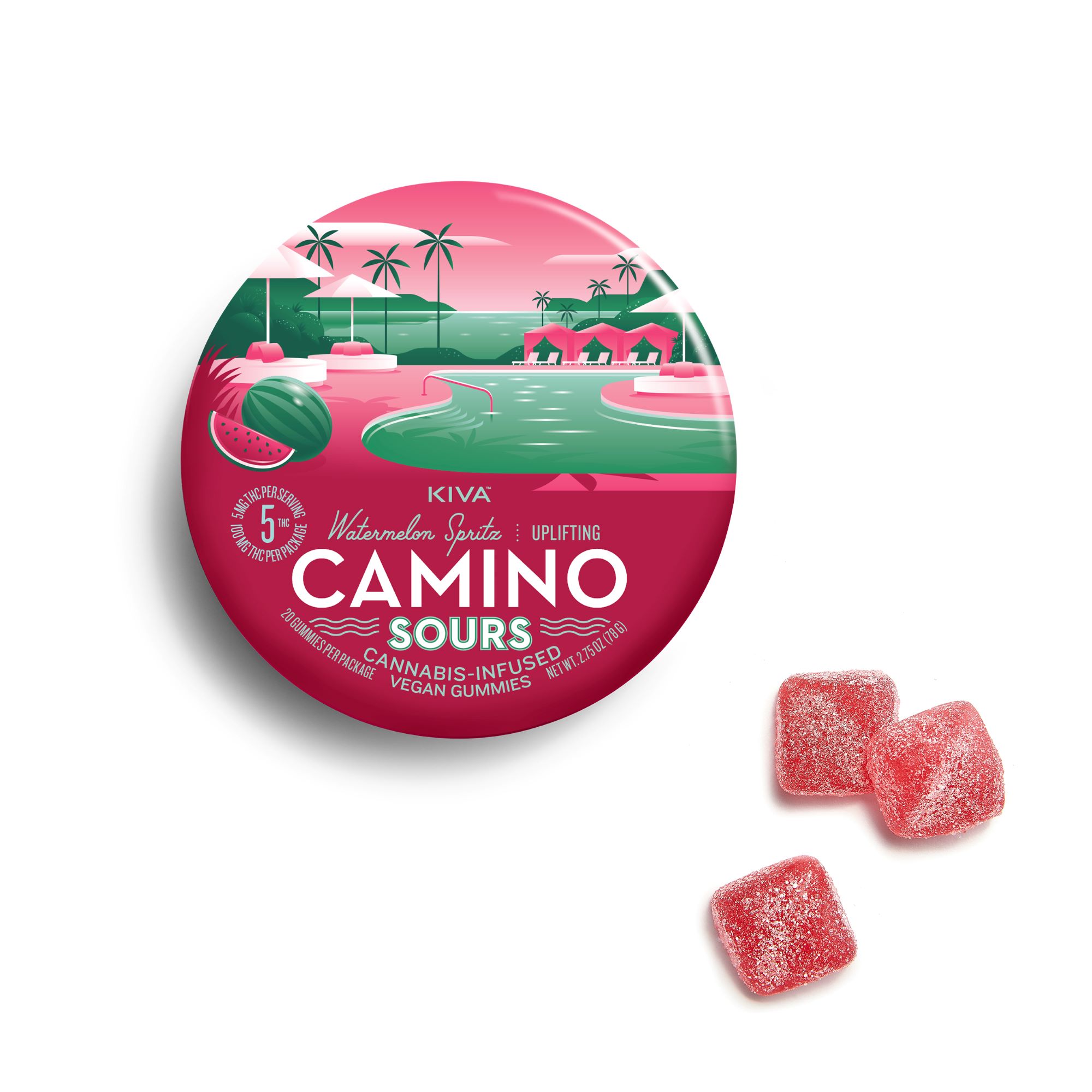 Watermelon Spritz Gummies | Camino Sours | 100mg