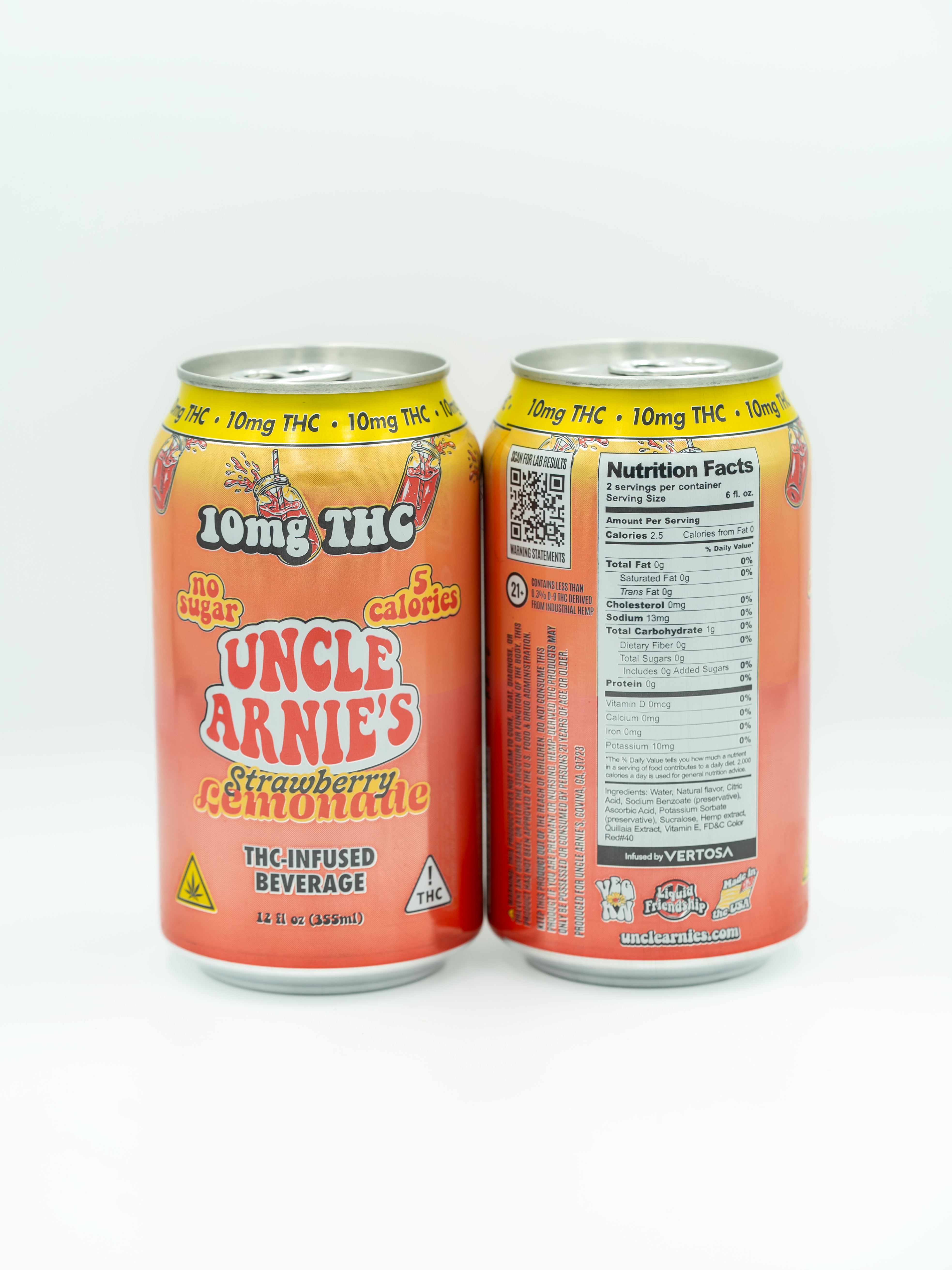 Uncle Arnie's | Strawberry Lemonade THC Beverage | 10mg THC