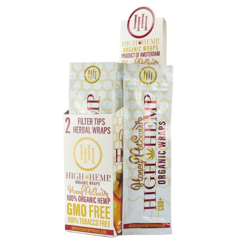 High Hemp Honey Pot Swirl Hemp Wraps 2pck