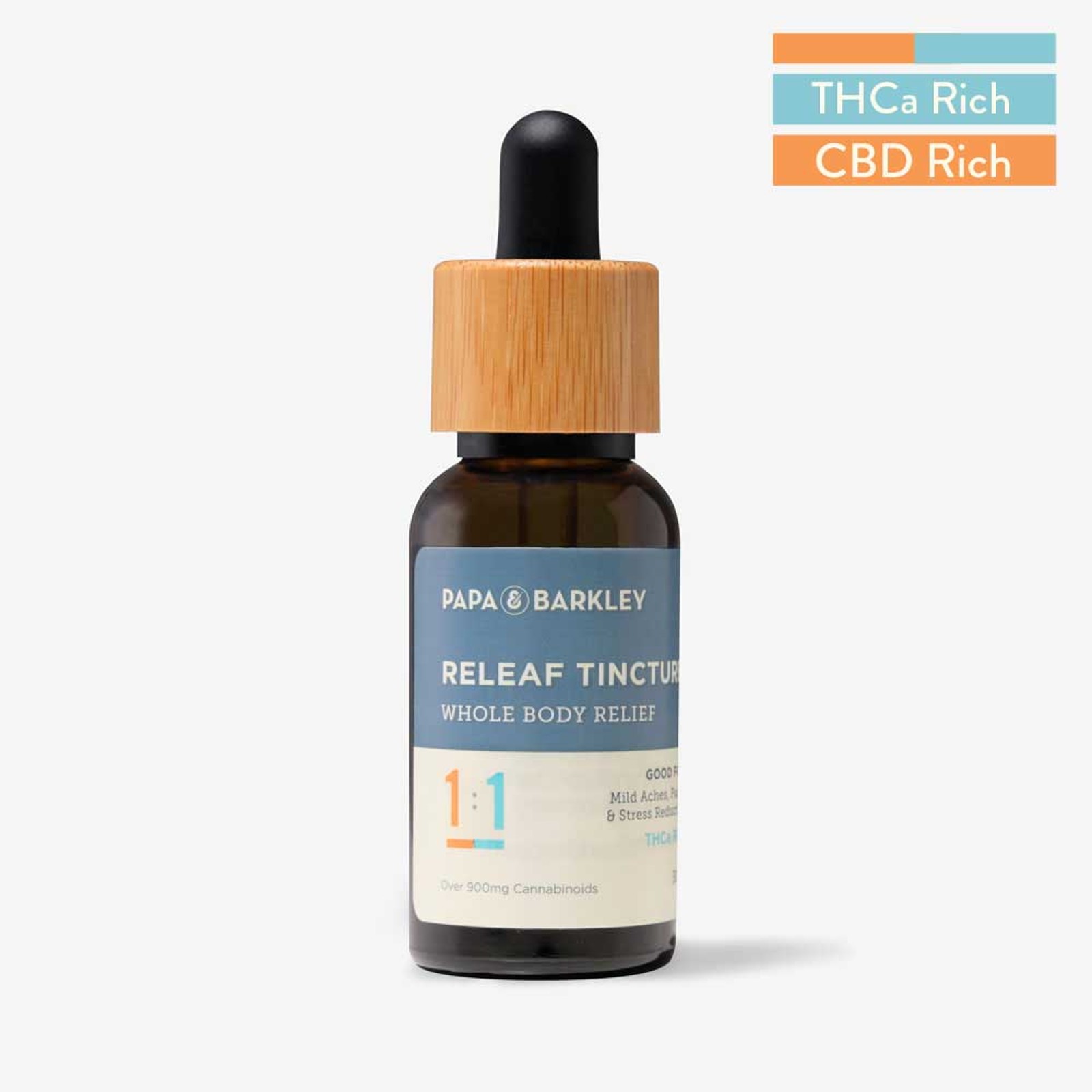 Papa & Barkley - 1:1 CBD:THCa - Releaf Tincture - 450mg (15ml bottle)