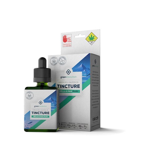 Green Revolution | Bella & Max | 30:1 Omega-Rich Tincture | DOH | 450mg CBD : 15mg THC