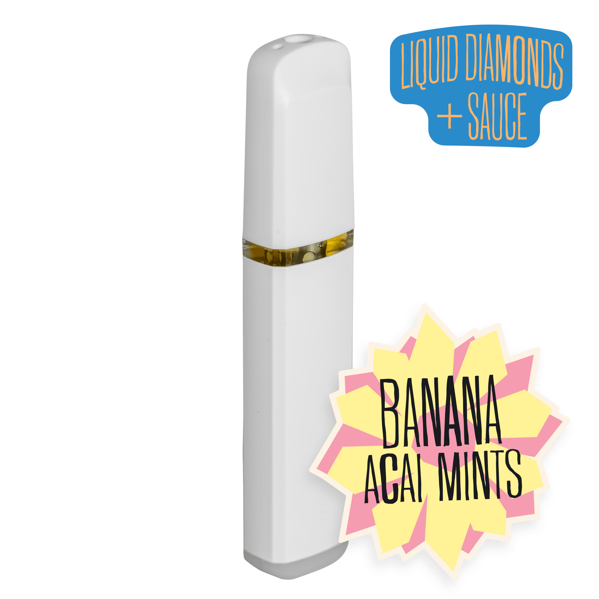 Banana Acai Mints Liquid Diamonds and Sauce Disposable Vape 0.5g