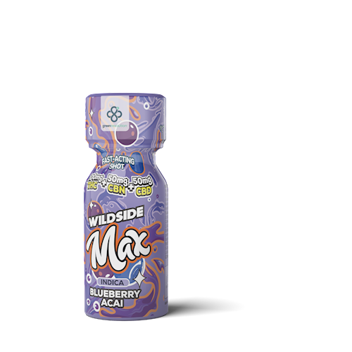 Wildside Max | Blueberry Acai | Nano Shot | 2oz | DOH | 100mg THC 50mg CBD : 50mg CBN