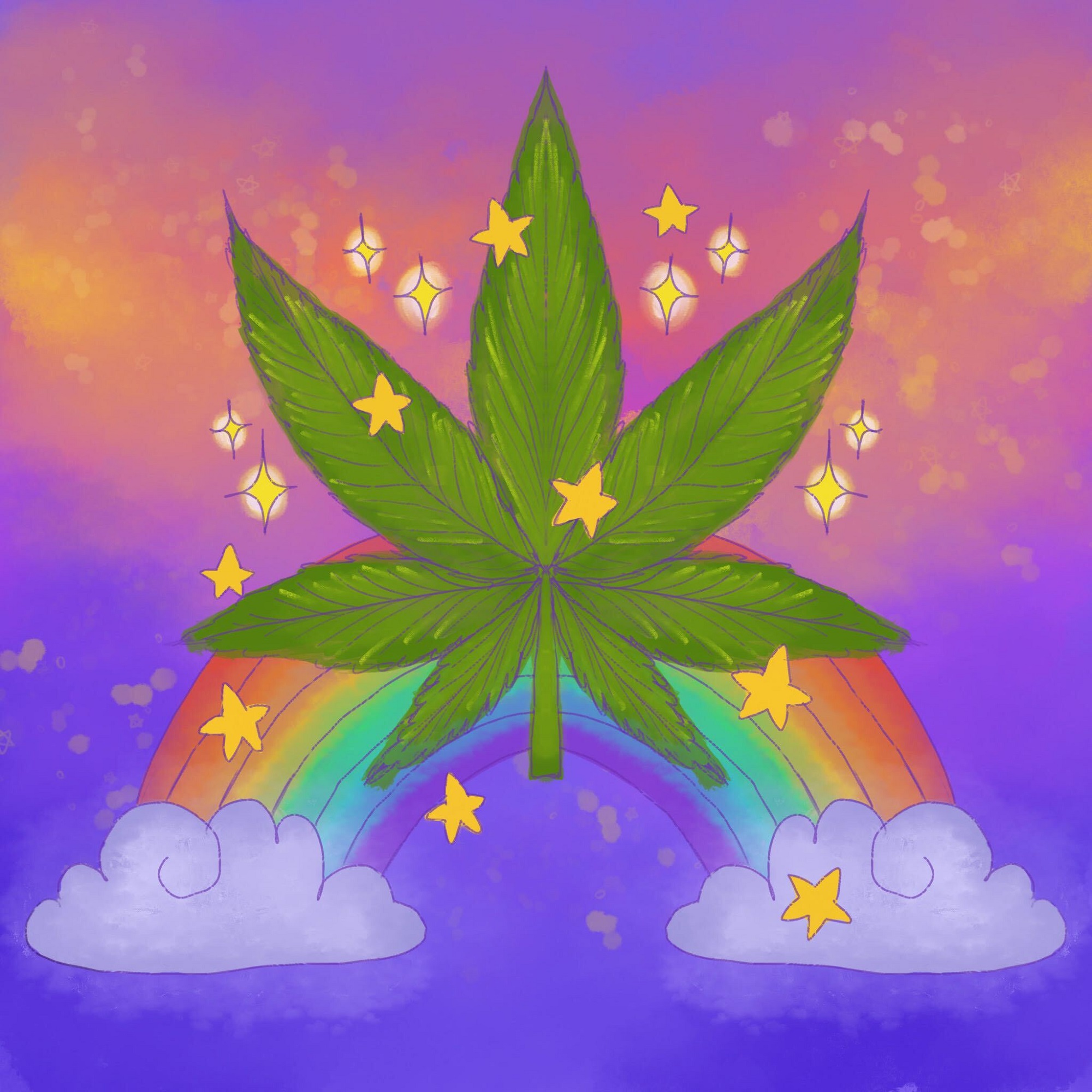 Art Magic Leaf Print