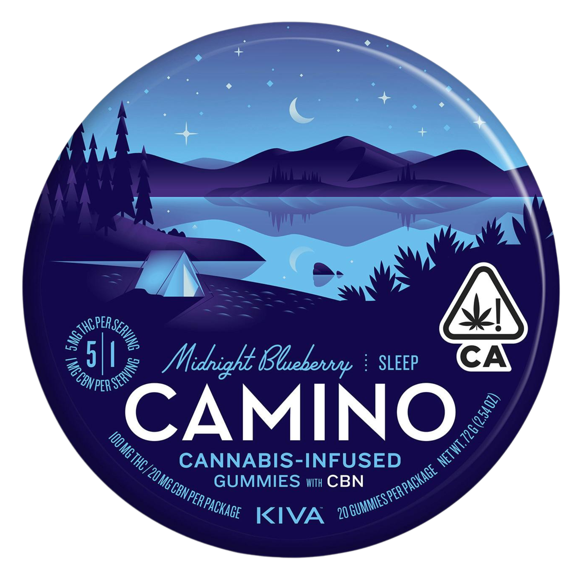 Camino - Sleep - Midnight Blueberry - 5:1THC/CBN - Gummies - 20pk - 100mg