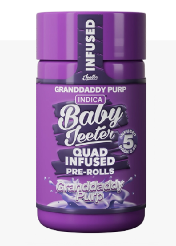 Jeeter - Grand Daddy Purp - Infused - Rosin - Baby Jeeter - 5 pack - 2.5 Grams