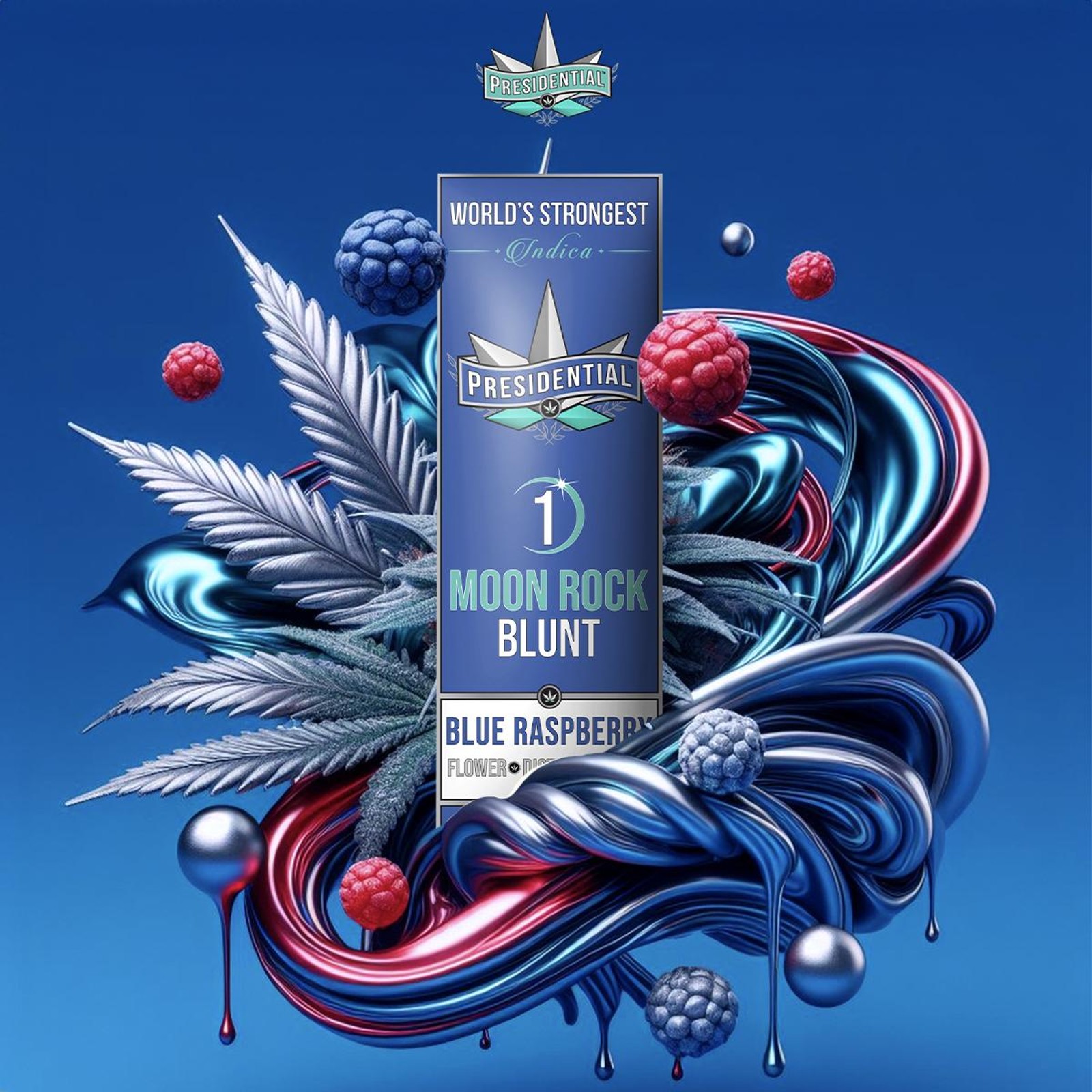Buy Presidential - Blue Raspberry - Infused Blunt - 1.5 Grams at Greenstone