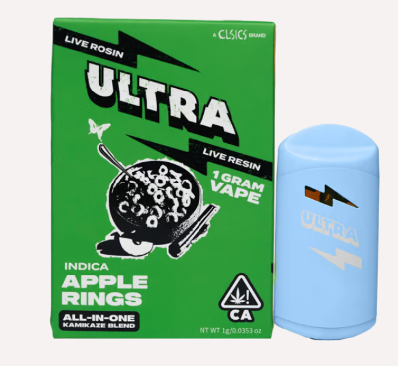 Ultra - Apple Rings - All In One - Live Rosin and Live Resin - 1 Gram