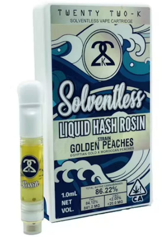 22K - Golden Peaches - Liquid Hash Rosin - 1 Gram