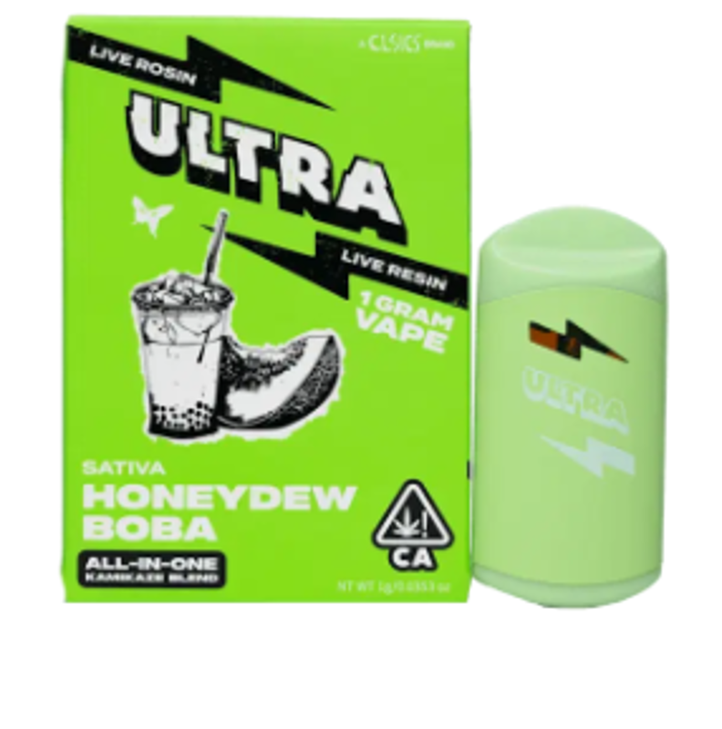 Ultra - Honeydew Boba - All In One - Live Rosin and Live Resin - 1 Gram