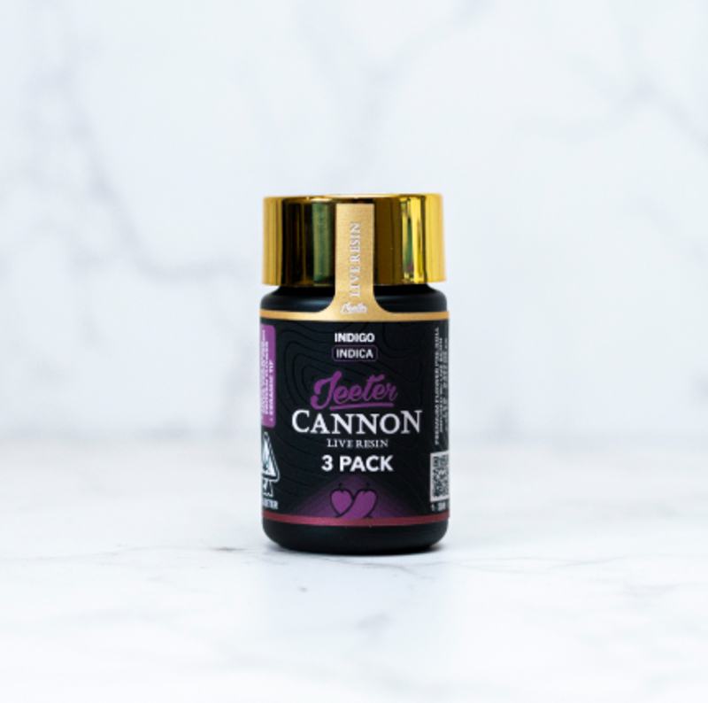 Jeeter - Indigo - Infused Baby Cannon - 3 pack - 1.5 Grams