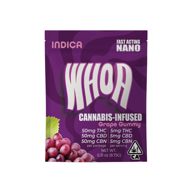WHOA - Grape - Gummy Bite - 1:1:1 - THC/CBN/CBD