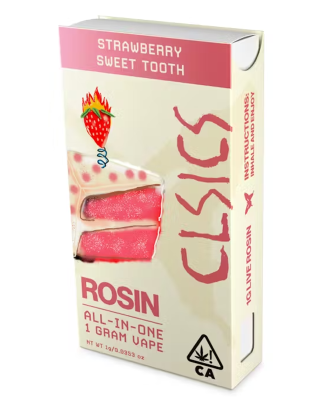 CLSICS - Strawberry Sweet Tooth - All In One - Live Rosin - 1 Gram