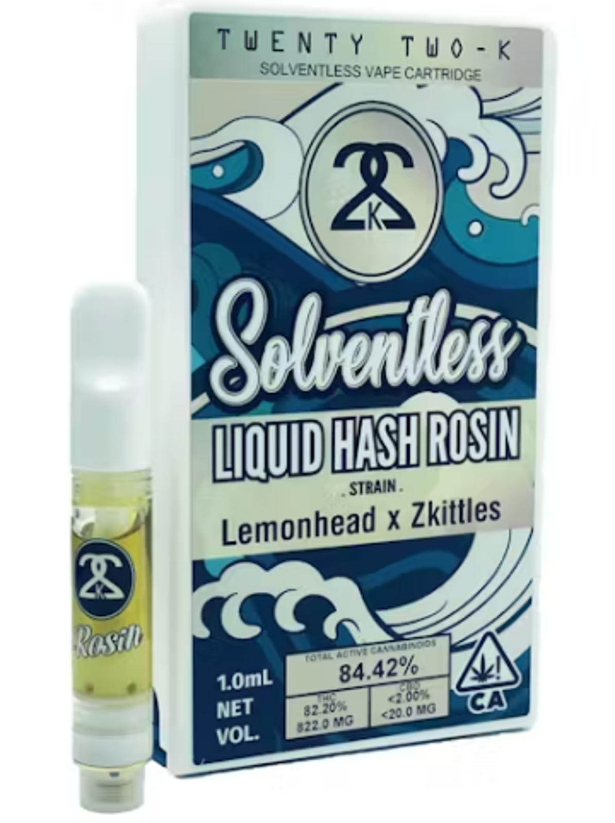 Buy 22K - LEMONHEAD X ZKITTLEZ - LIQUID HASH ROSIN 1.0ML CART at