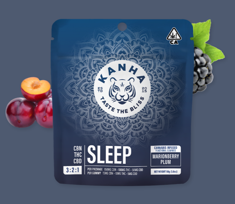 Kanha - 3:2:1 - CBN:THC:CBD NANO Sleep - Marionberry Plum - 100mg Gummy