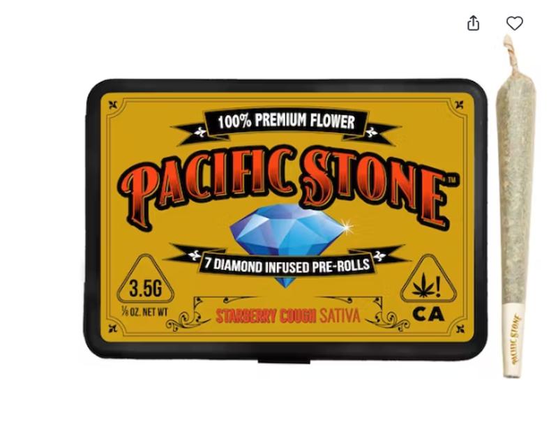 Pacific Stone - Starberry Cough - Diamond Infused (7pk) - 3.5 Grams