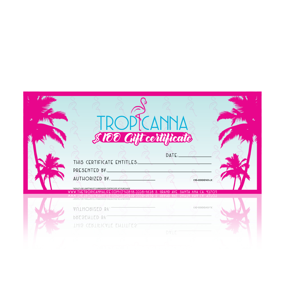 Tropicanna Gift Certificate $100
