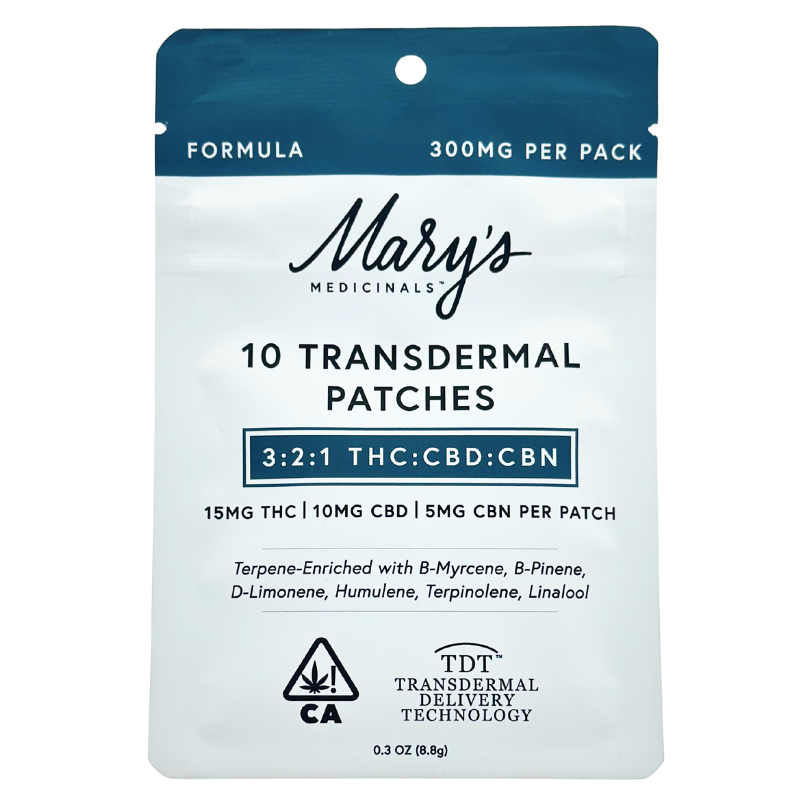 Marys Medicinals - 3:2:1 THC:CBD:CBN - 10pk - Patch - Topical - 15mg