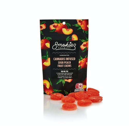 Smokiez Sour Peach Fruit Chews 100MG