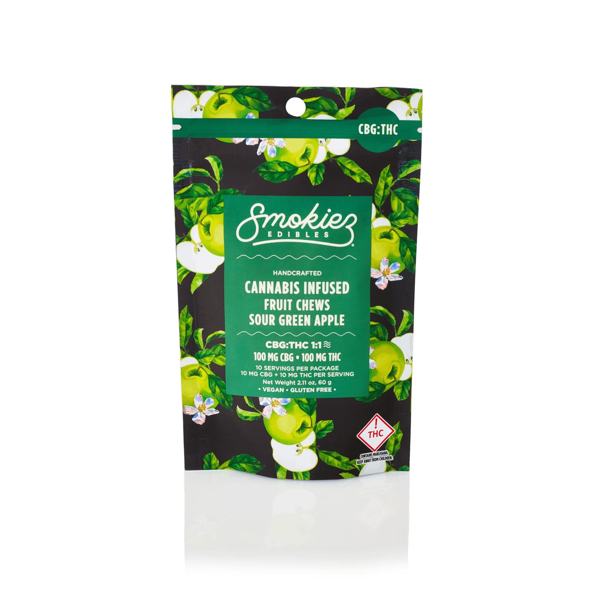 Smokiez - Edibles - CBG 1:1 - Sour Green Apple - 100MG