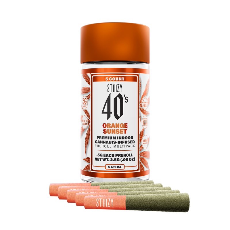 STIIIZY | 40'S Multi pack | Infused Pre-Roll | Orange Sunset | .5g