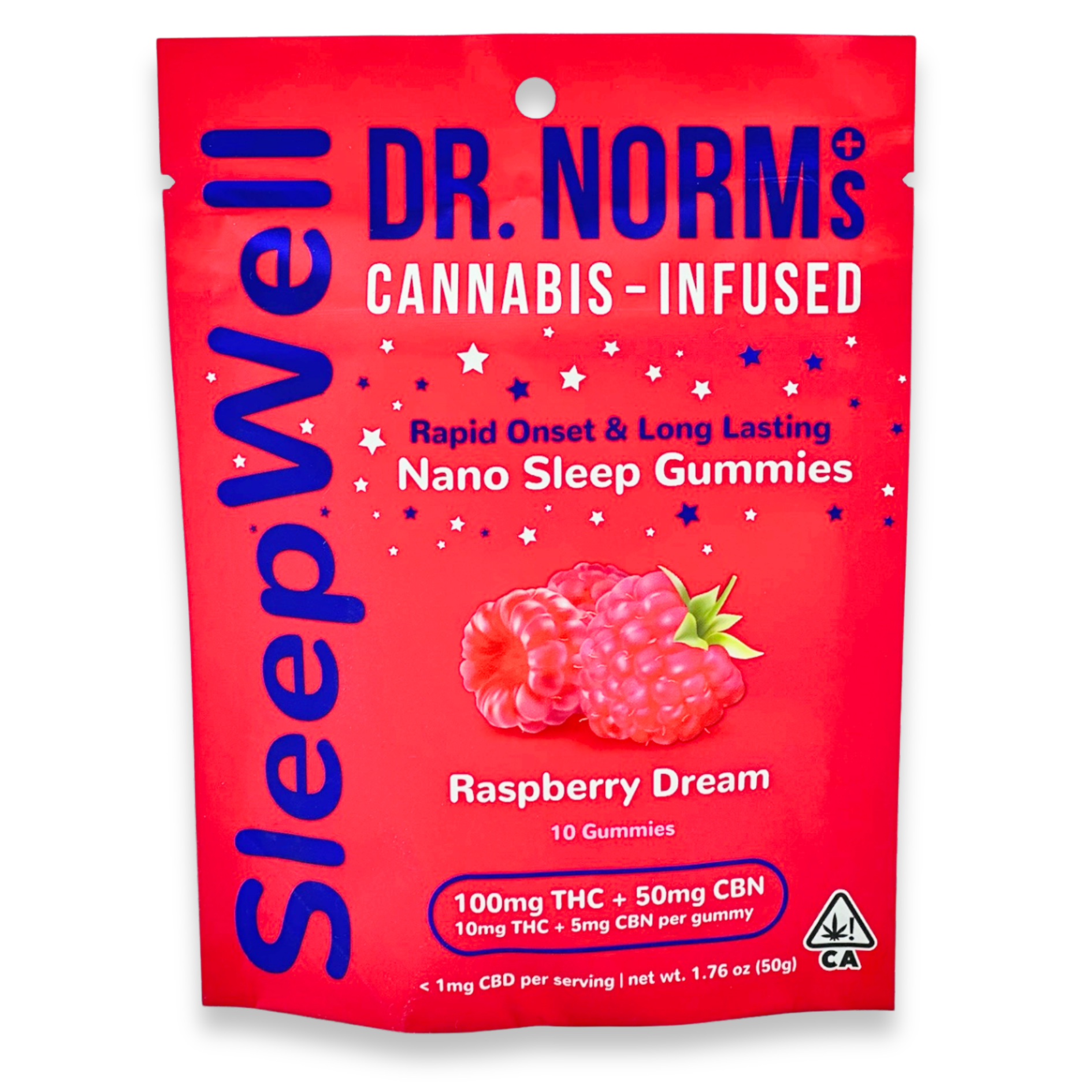 Dr. Norms - SleepWell - Raspberry Dream - Gummies - 10pk - 100mg