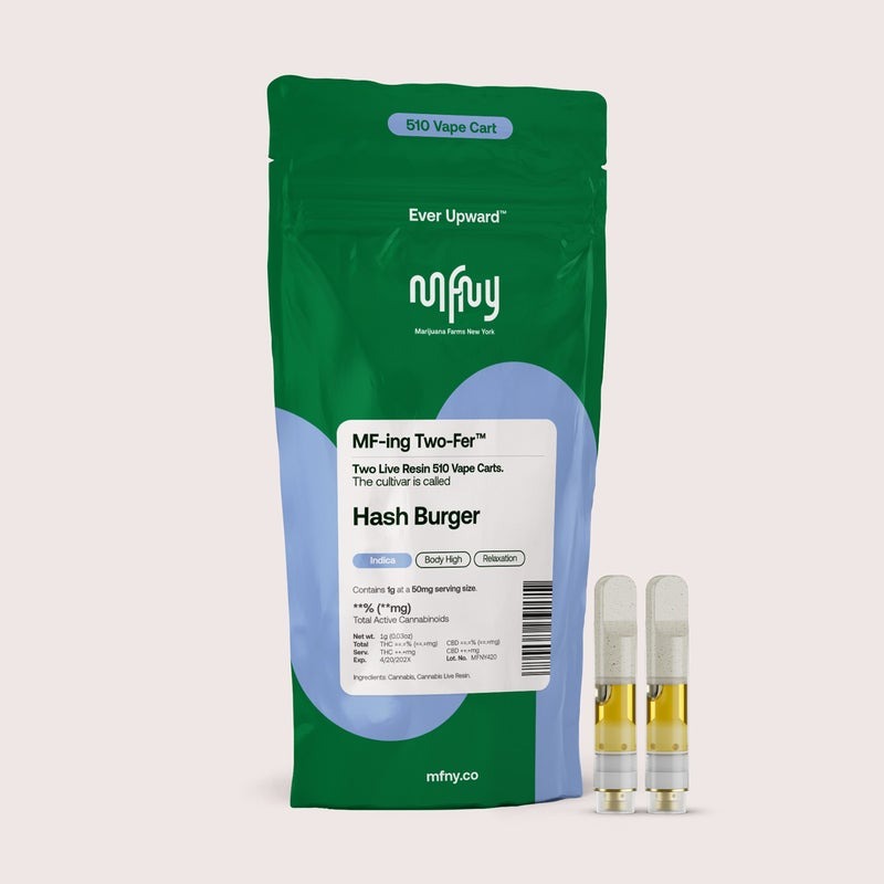 MFNY | Hash Burger | Live Resin | .5g 2pk Cart Live Resin