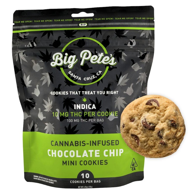 Big Pete's Indica Chocolate Chip Cookies 10pk 100mg