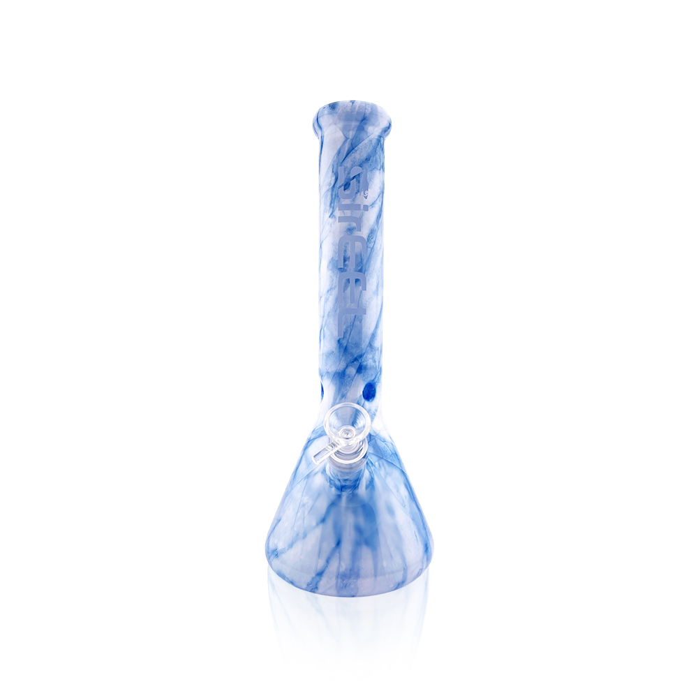 TROPICANNA - Glass - 14" Miragestone Beaker Bong - Flower Bowl - Marble