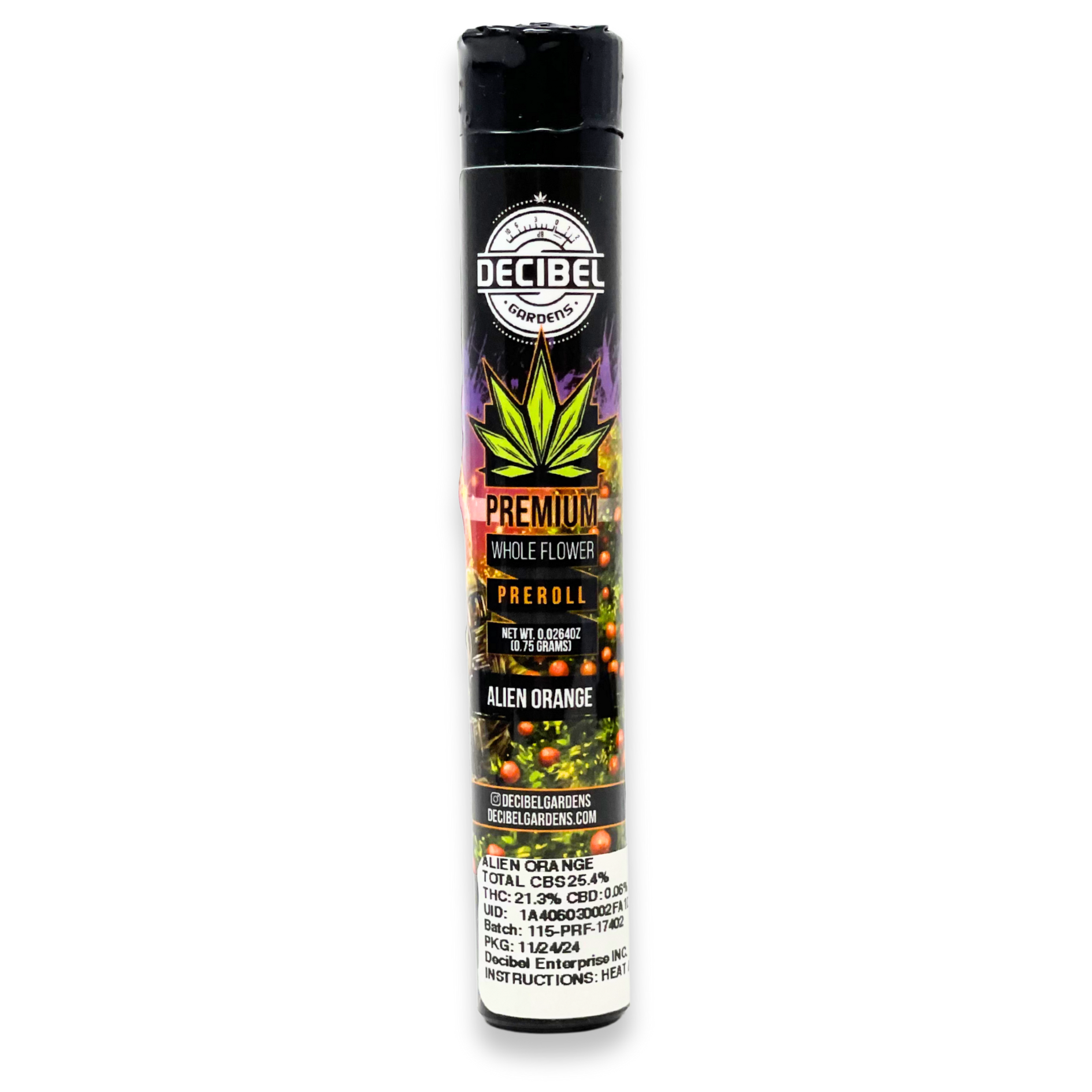 Decibel Gardens - Alien Orange - Preroll - 0.75g