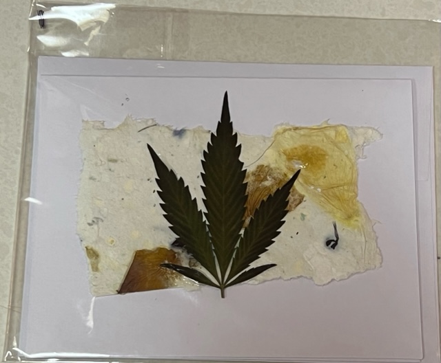 Art Cannabis Leaf Notecards