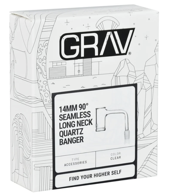Grav | 14mm 90° Long Neck Quartz Banger