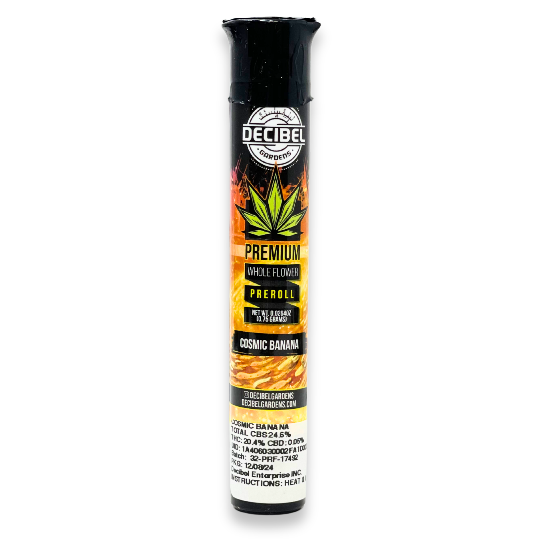 Decibel Gardens - Cosmic Banana - Preroll - 0.75g