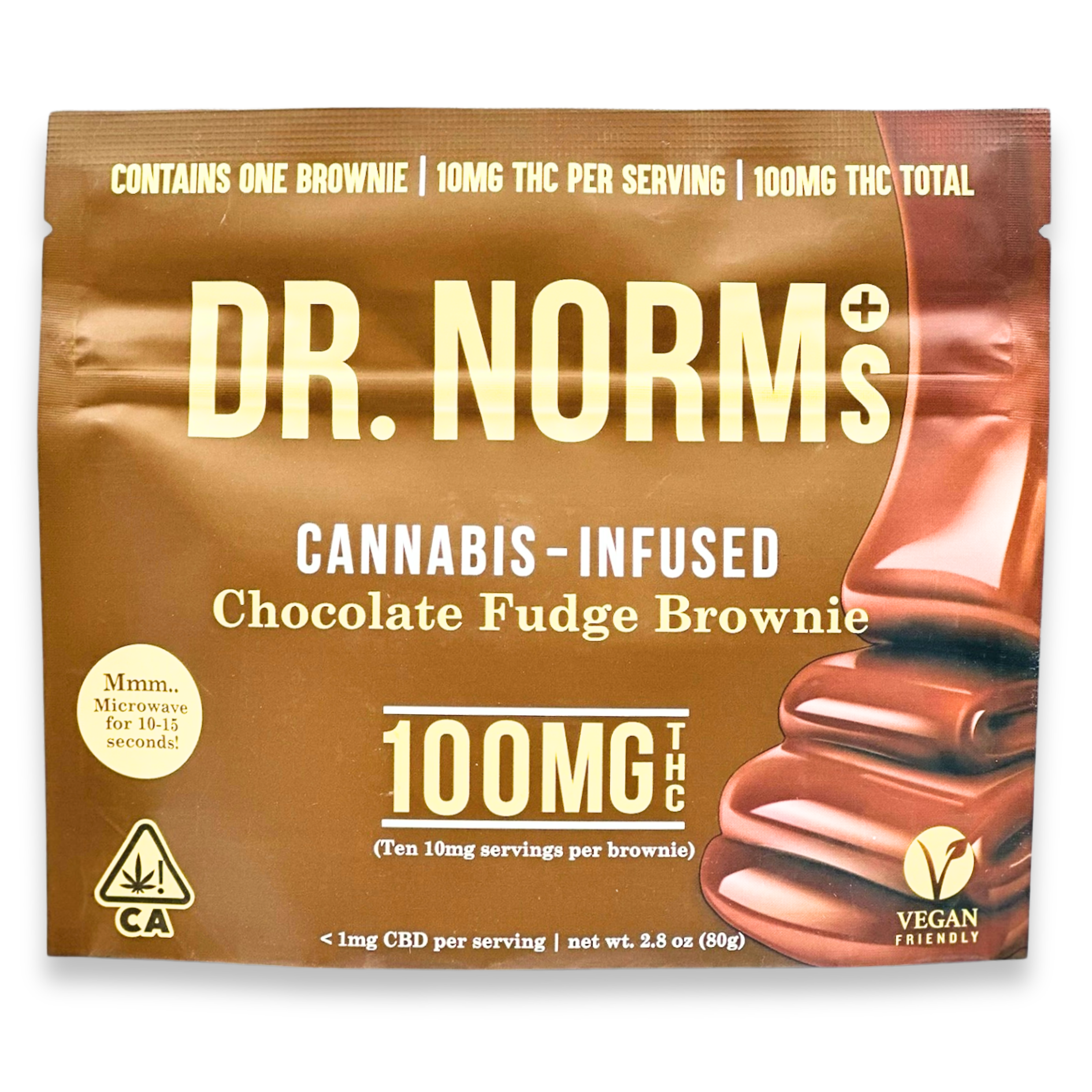 Dr Norms - Chocolate Fudge Brownie - 10pc - 100mg