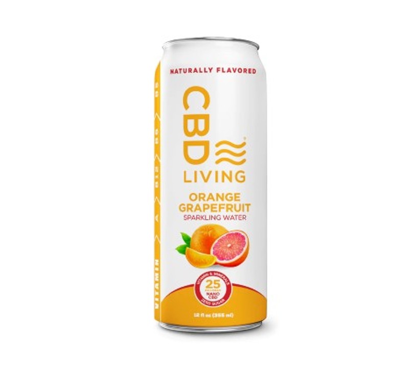 CBD Living - Orange Grapefruit Sparkling Water - 12oz - 25mg