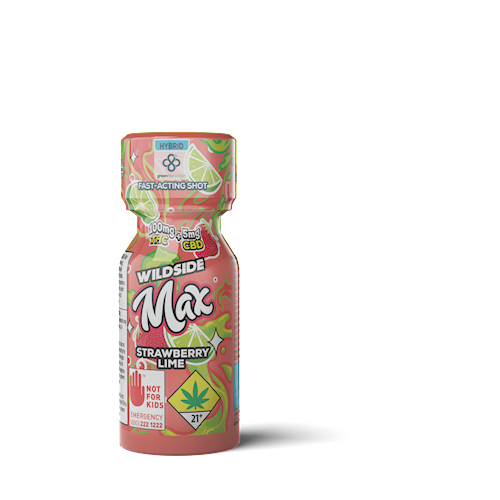 Wildside Max | Strawberry Lime | Nano Shot | 2oz | DOH | 100mg THC : 5mg CBD