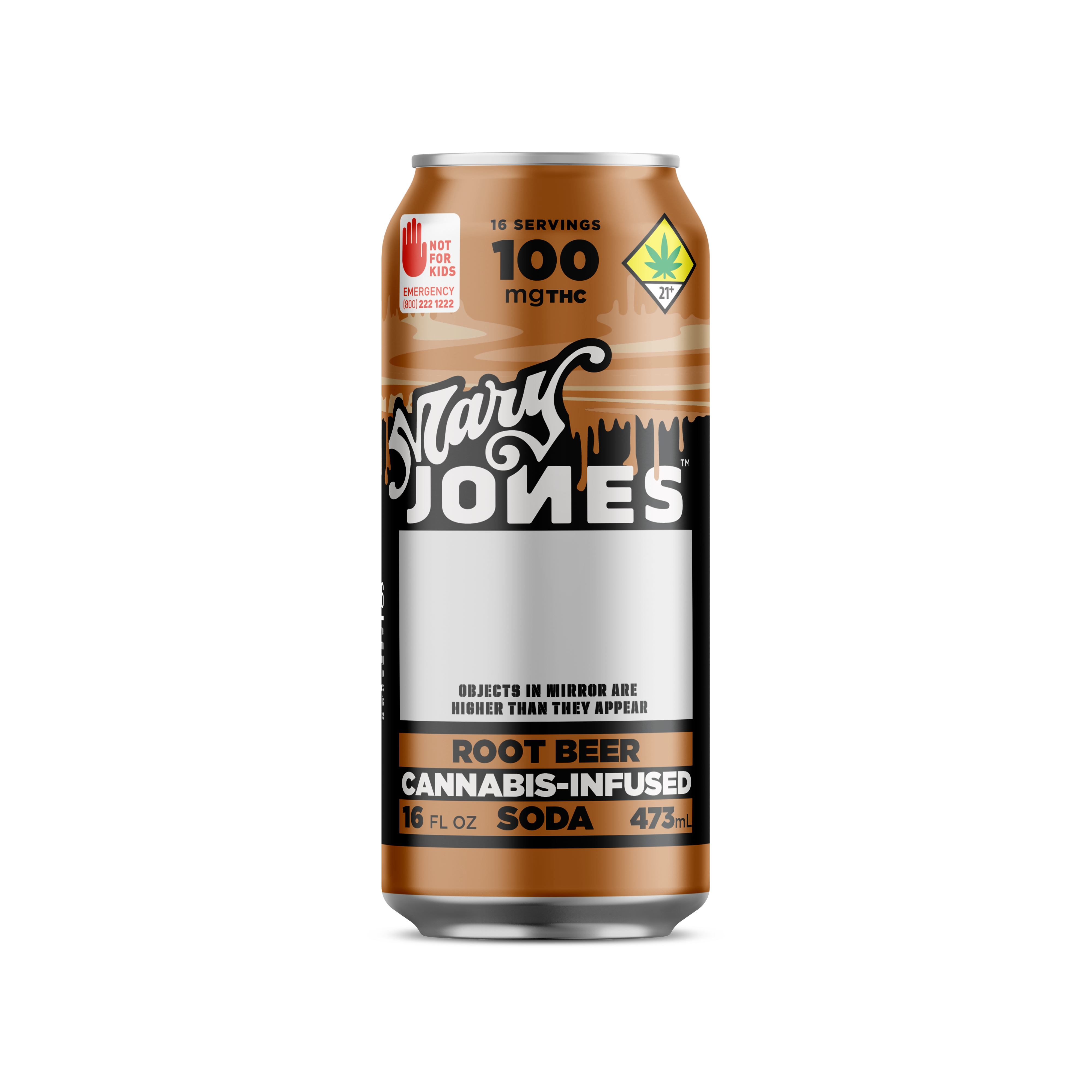 Mary Jones | Root Beer | 16 fl oz Soda | 100mg THC