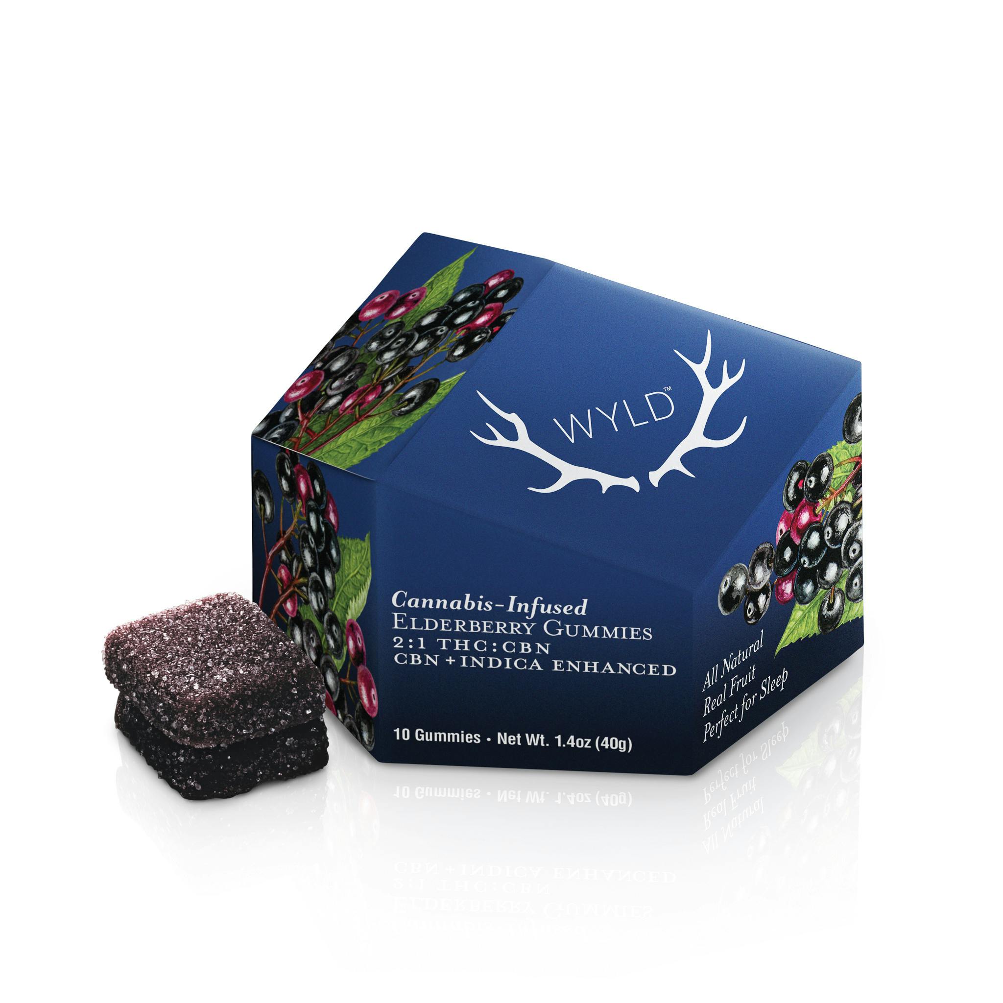 WYLD 2:1 Elderberry Gummies 100mg 10pk (THC:CBN) (V/GF)