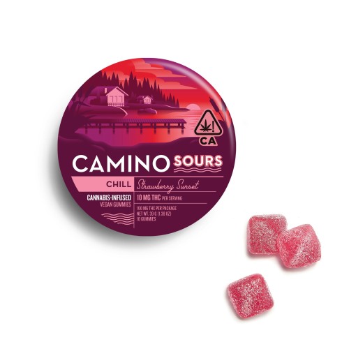 Sour Strawberry Sunset Gummies | 100mg