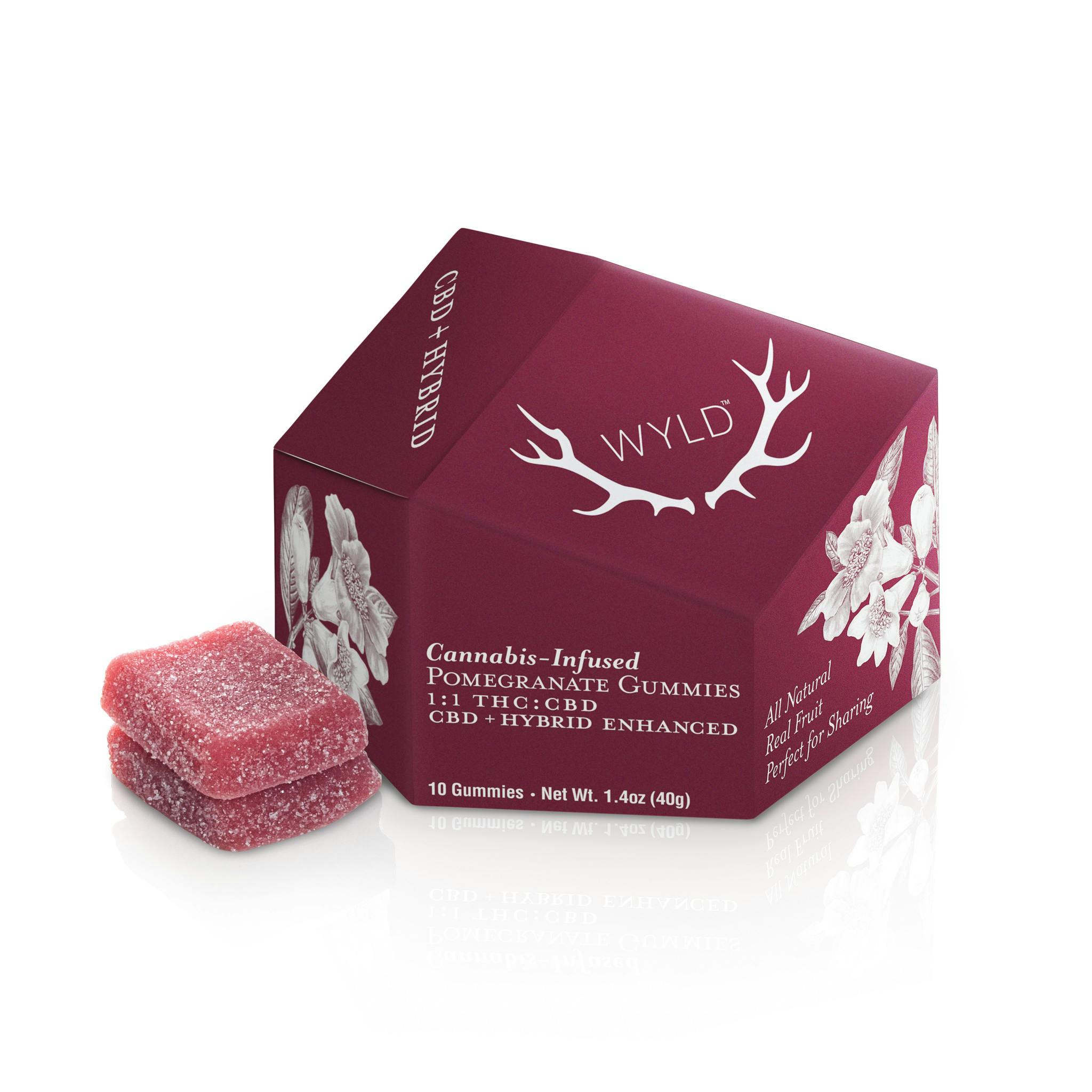 Pomegranate 1:1 CBD + Hybrid Enhanced Gummies 100mg