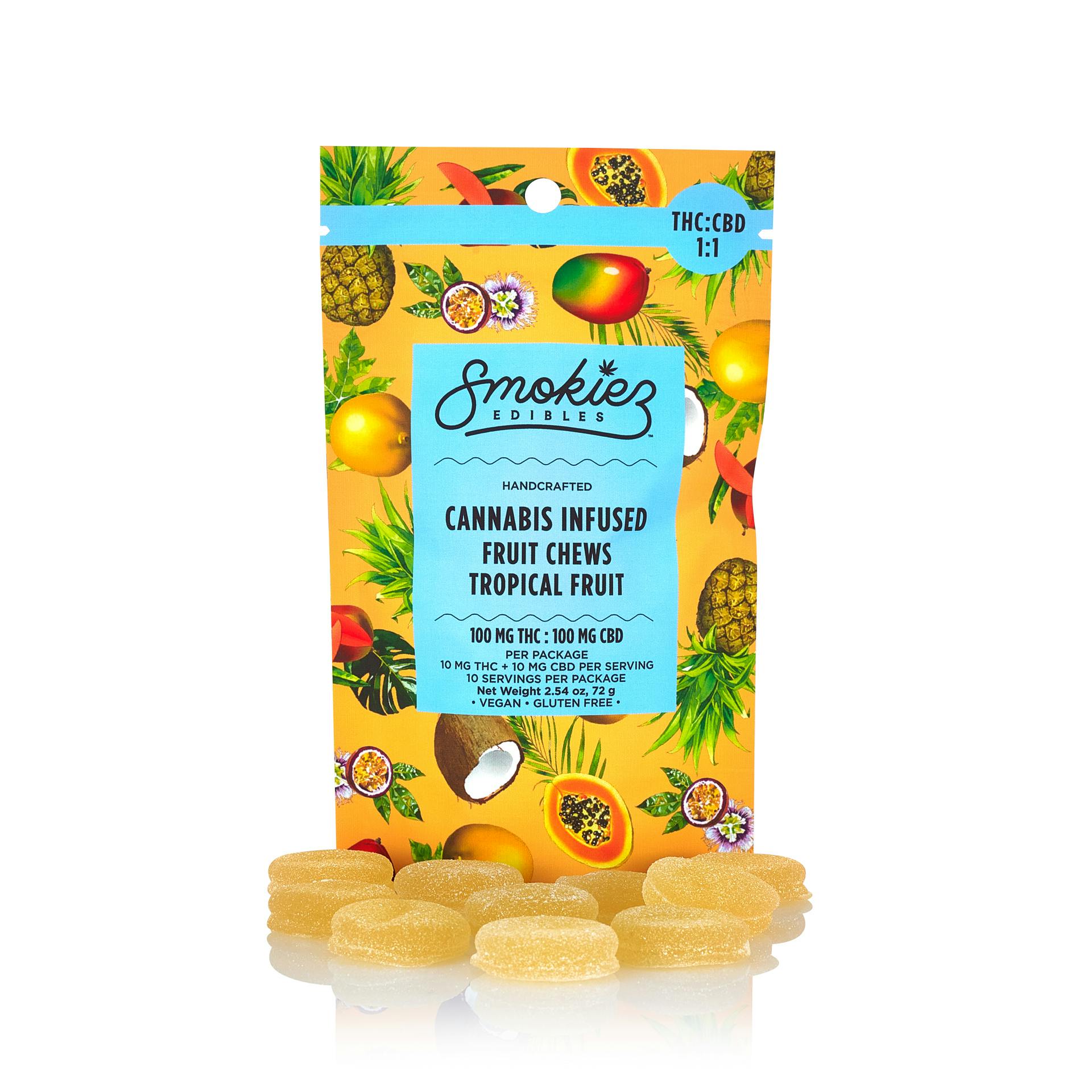 Smokiez - Edibles - Tropical Fruit CBD 1:1 - 100MG
