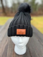 Black Beanie Pom Pom