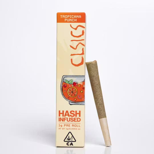 CLSICS Hash Infused Preroll 1g Tropicana Punch