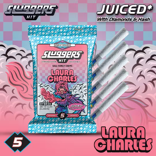 Sluggers Diamond Infused 5pk Prerolls 3.5g Laura Charles