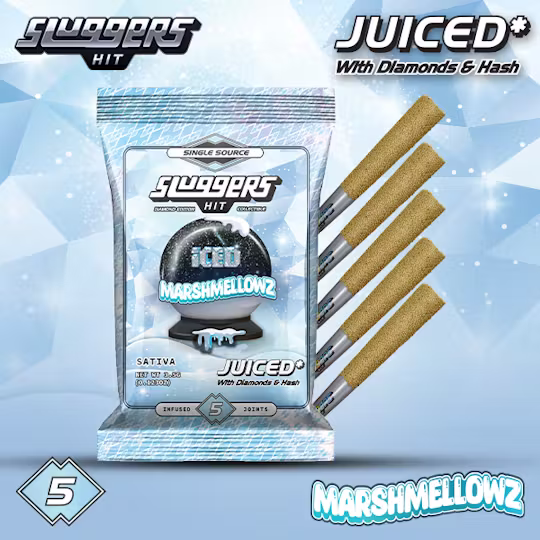 Sluggers Diamond Infused 5pk Prerolls 3.5g Marshmellowz
