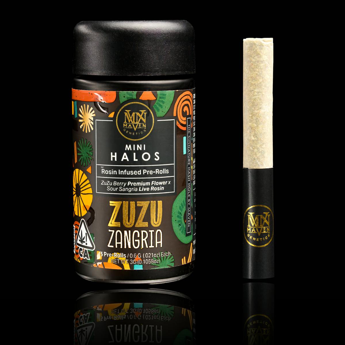 Maven | Infused Pre-Roll | Mini Halos | ZuZu Zangria | 3g | 5pack